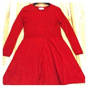 Red Knitted Jessica Simpson dress